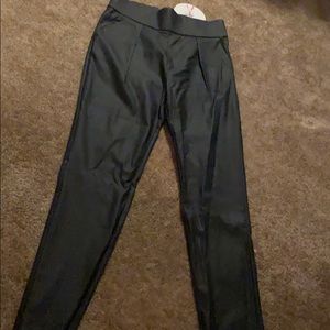 Black high waisted skinny trousers